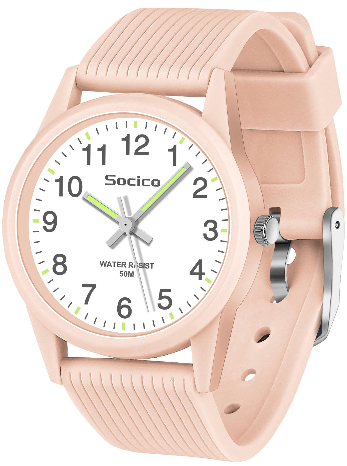 SOCICO Kids Analog Watches for Girls Boys Watches with Soft Band Learning Time 50M Waterproof Children Watch for Gift Ages 4-12