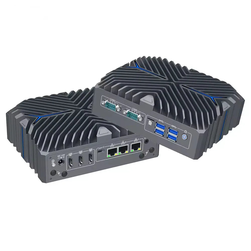 Partaker Industrial PC 14th Gen Ultra 5 125U Ultra 7 155U Win11 Pro 4K 3 x HD 3 x LAN Type-C Digital Signage Fanless AI Mini PC