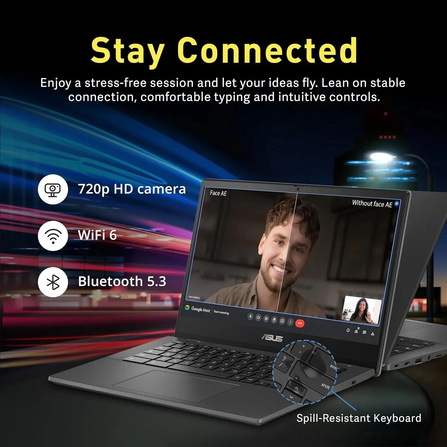 ASUS Chromebook 14" Business Laptop,MediaTek Kompanio 520,4GB RAM,320GB Storage(64GB eMMC+256GB SD Card),Gray,Chrome OS