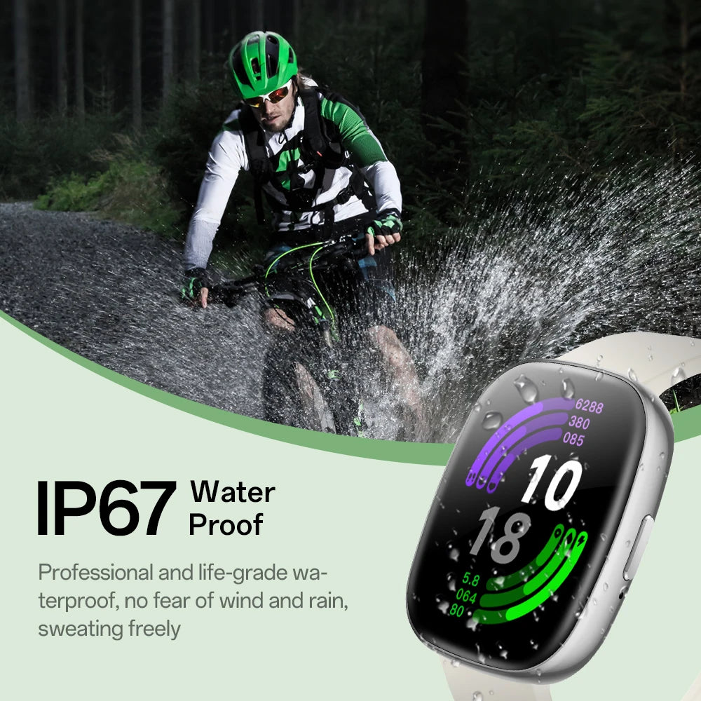 KHwatch S6 Man Watches 1.83" Screen IP67 Sport Waterproof Watches Bluetooth Call  Voice Assistant Digital Watch For Boy Teen Man