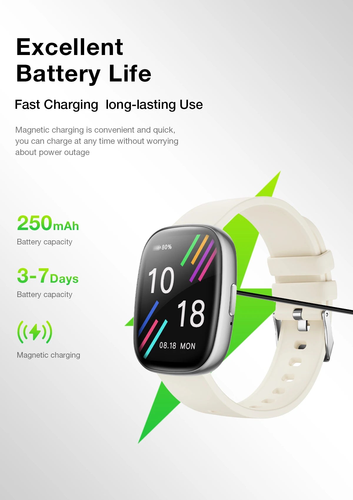 KHwatch S6 Man Watches 1.83" Screen IP67 Sport Waterproof Watches Bluetooth Call  Voice Assistant Digital Watch For Boy Teen Man