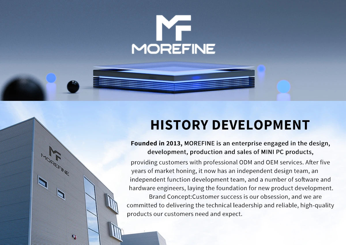 MOREFINE M600 AMD CPU 8945HS/8845HS/8645HS Mini PC 512GB Mini Computer 64G DDR5 PCIe4 Gaming Computer PC Gamer WIFI6 WIN11PRO