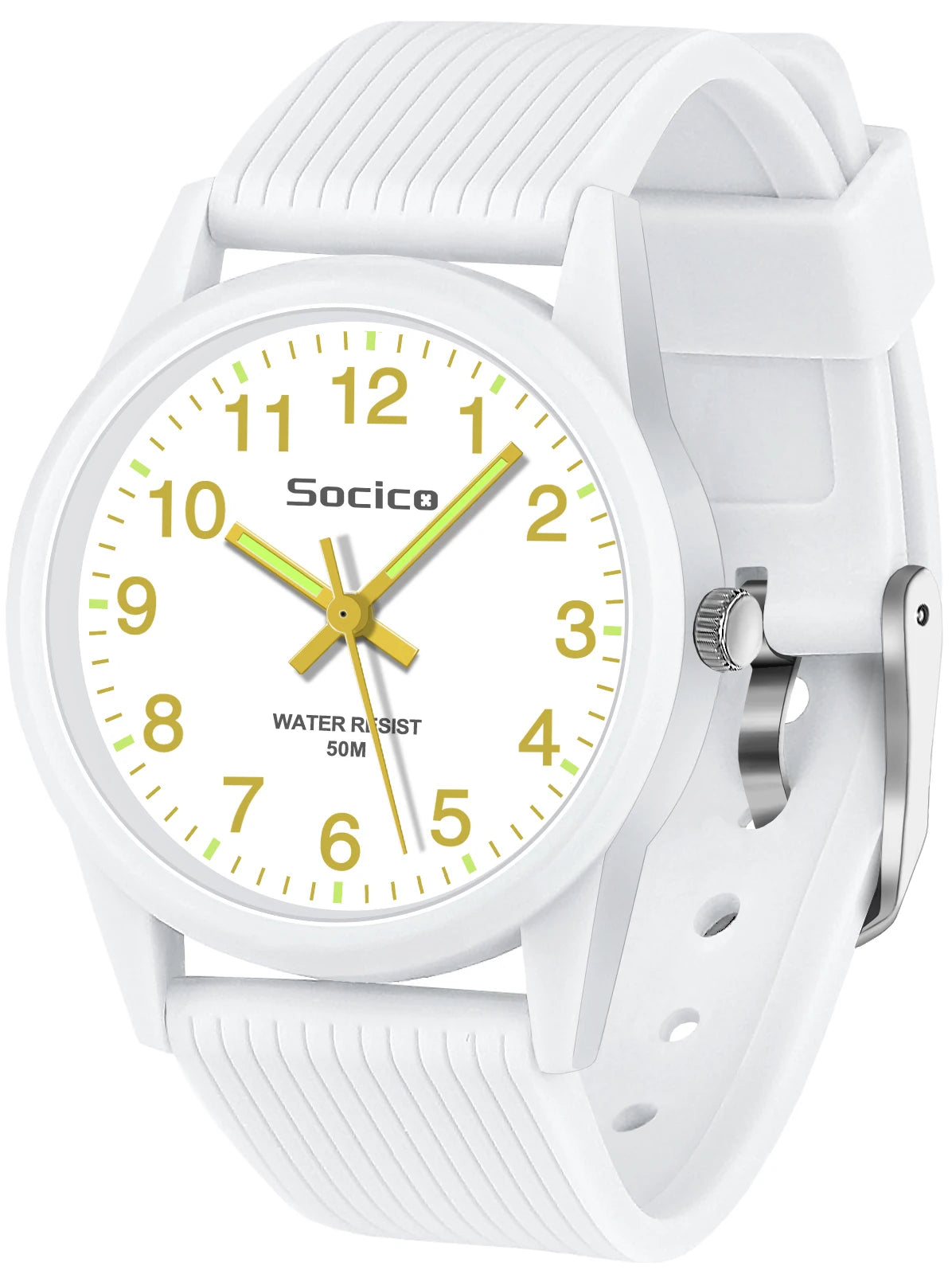 SOCICO Kids Analog Watches for Girls Boys Watches with Soft Band Learning Time 50M Waterproof Children Watch for Gift Ages 4-12