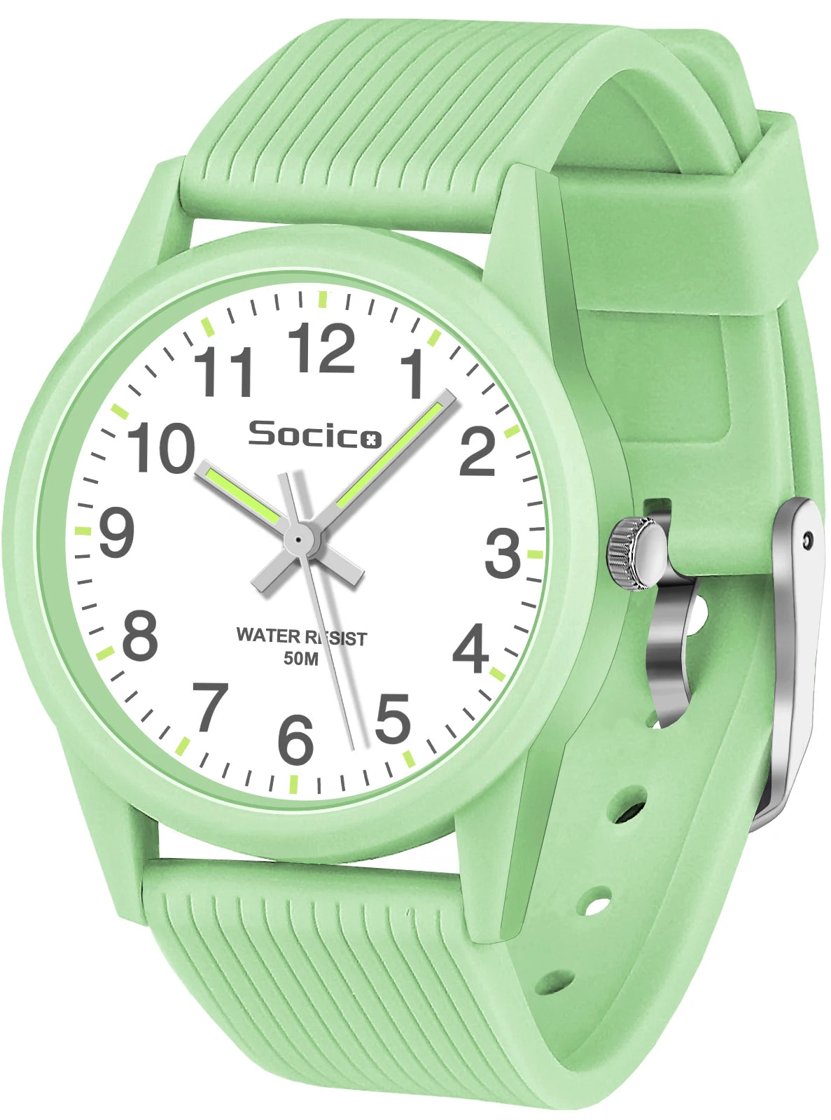 SOCICO Kids Analog Watches for Girls Boys Watches with Soft Band Learning Time 50M Waterproof Children Watch for Gift Ages 4-12