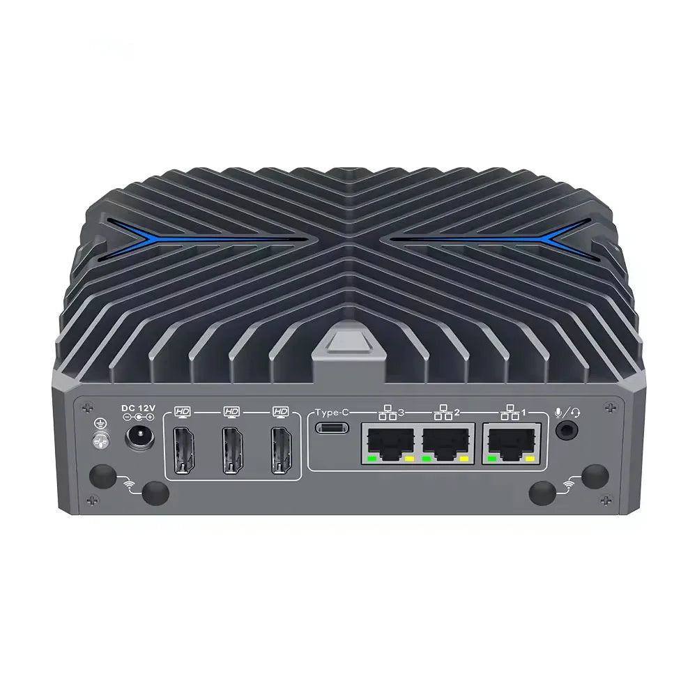 Partaker Industrial PC 14th Gen Ultra 5 125U Ultra 7 155U Win11 Pro 4K 3 x HD 3 x LAN Type-C Digital Signage Fanless AI Mini PC
