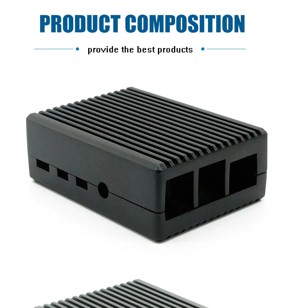 Raspberry Pi 4 Model B Dual Fans CNC Aluminum Alloy Case Metal 5 Color Armor Shell with Heat Sinks for Raspberry Pi 4B/3B+/3B