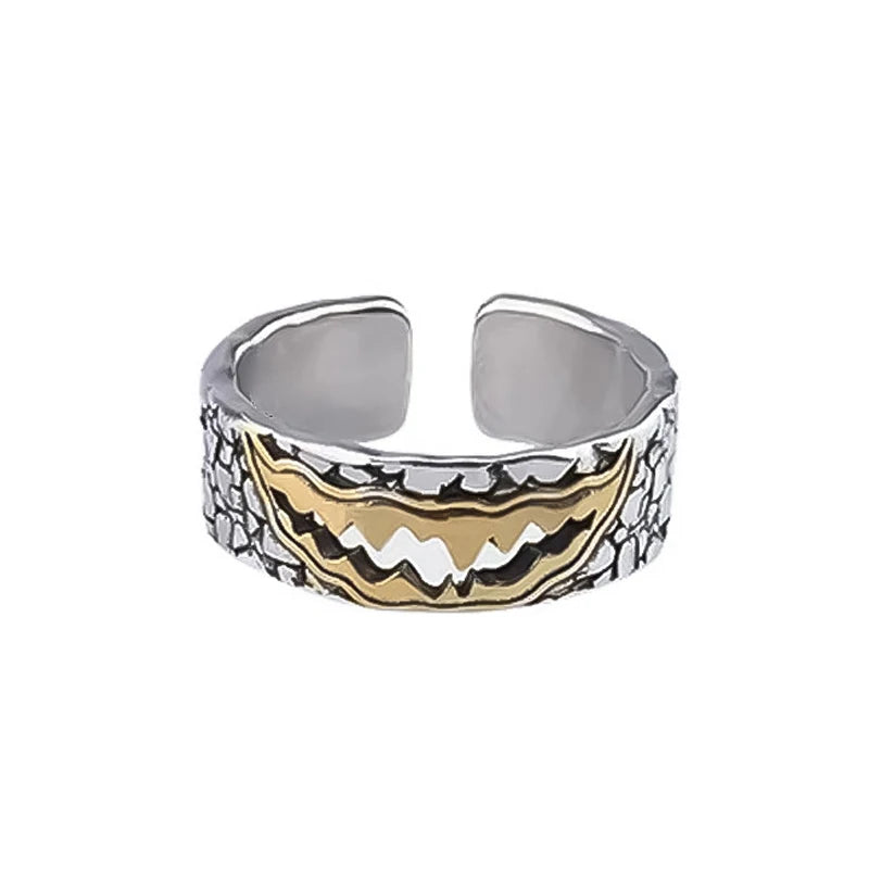 Ring for Women Girls Demon Eyes Fashion Men Jewelry Vintage Snake Ancient Silver Color Punk Hip Hop Boho Rings Adjustable