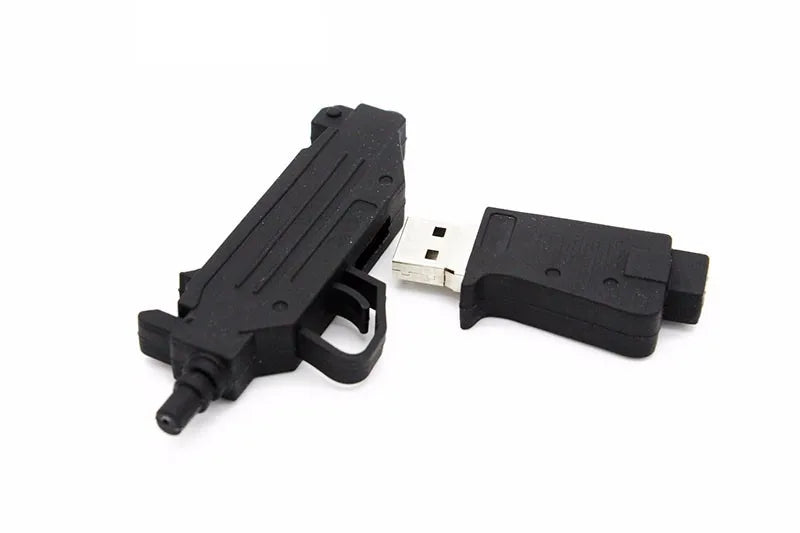 Suntrsi usb Flash Drive 2.0 64G Cartoon Gun model 32GB pendrive 128G 16GB  pen drive 8GB usb флешка Memory Stick gift For PC