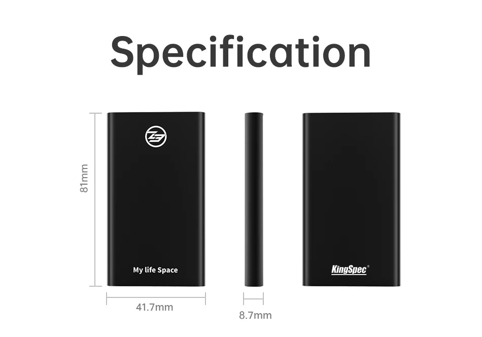 KingSpec External SSD 120g 240GB 480gb 960g Portable SSD 2TB Hard Drive hdd 1TB Type-C USB3.1 Hard Disk hd USB3.0 for laptop