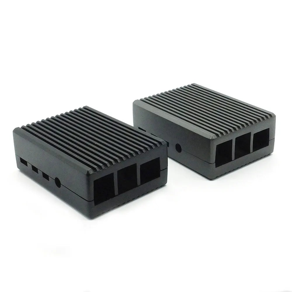 Raspberry Pi 4 Model B Black Dark Gray Aluminum Alloy Case Passive Cooling Shell Metal Enclosure Heat Dissipation for Pi 4