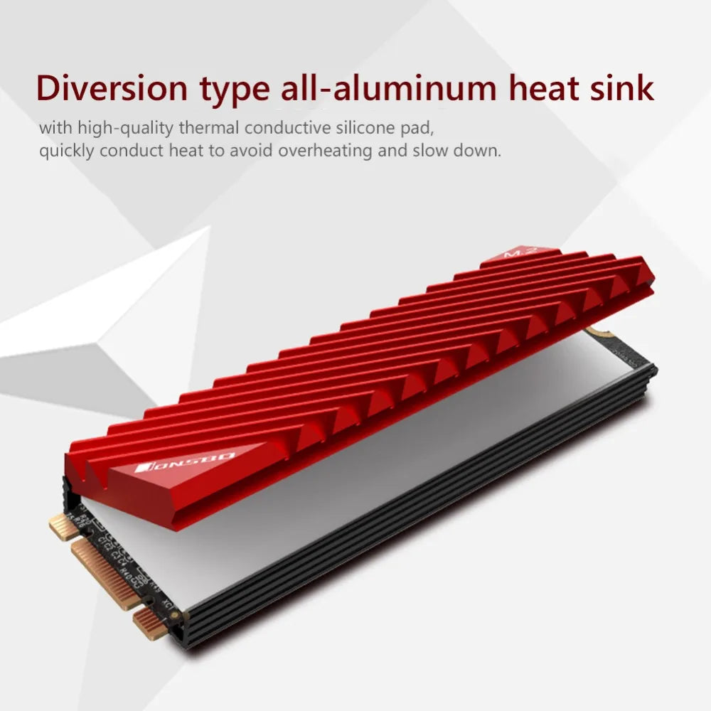 M2 SSD NVMe Heat Sink Jonsbo M2 2280 Solid State Hard Disk Aluminum Heatsink with Thermal Pad for Desktop PC Accessories