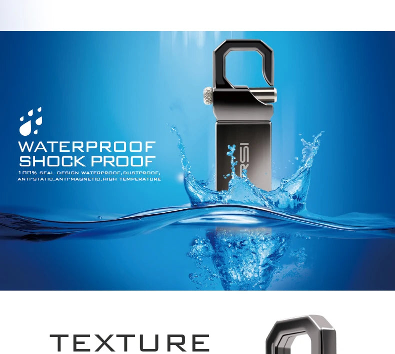Suntrsi USB Flash Drive 64G 32gb pendrive16g 8G 128G Pen drive флешка waterproof  usb флэш-накопители 2.0 memory stick gift