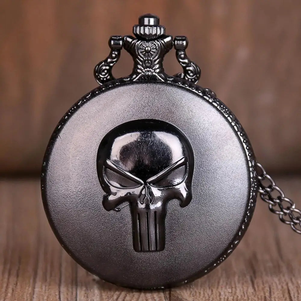 New Skull Quartz Pocket Watches Necklace Chain Pocket Watches For Mens Womens Antique Unisex Watch Best Gifts