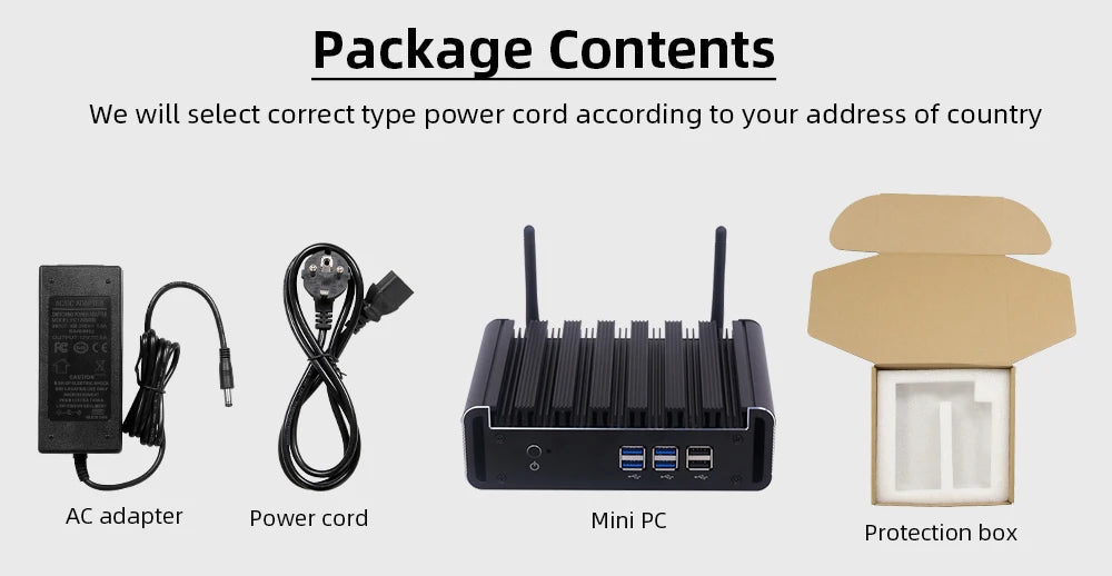 XCY X31Y Fanless Mini PC Intel Core Processor i7 5500U i5 5200U i3 5005U WiFi Gigabit Ethernet Windows Linux Thin Client HTPC