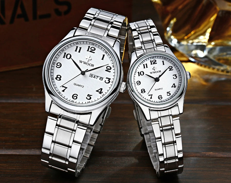 WWOOR Watch Women fashion Designer Style Quartz Casual Ladies Wrist Watch arabic numerals Small Bracelet Watches Stainless Steel