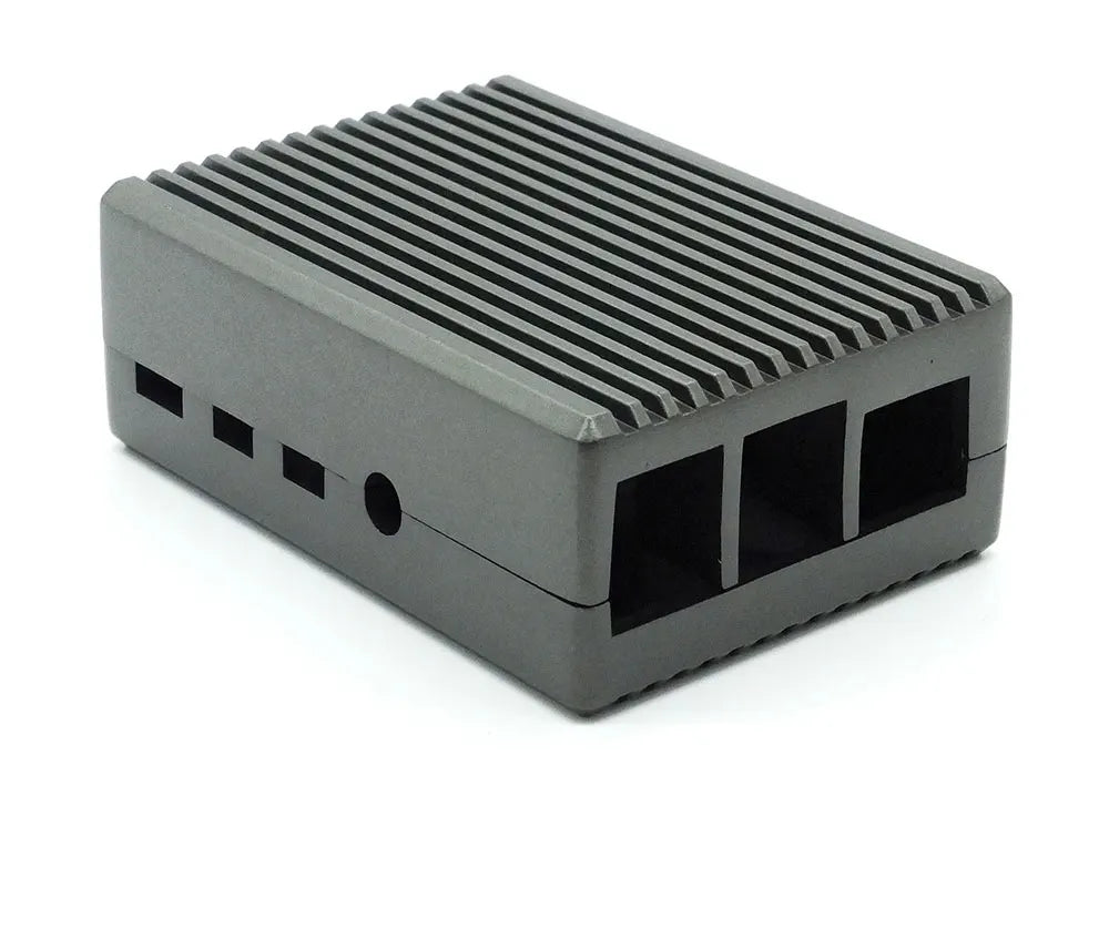 Raspberry Pi 4 Model B Black Dark Gray Aluminum Alloy Case Passive Cooling Shell Metal Enclosure Heat Dissipation for Pi 4