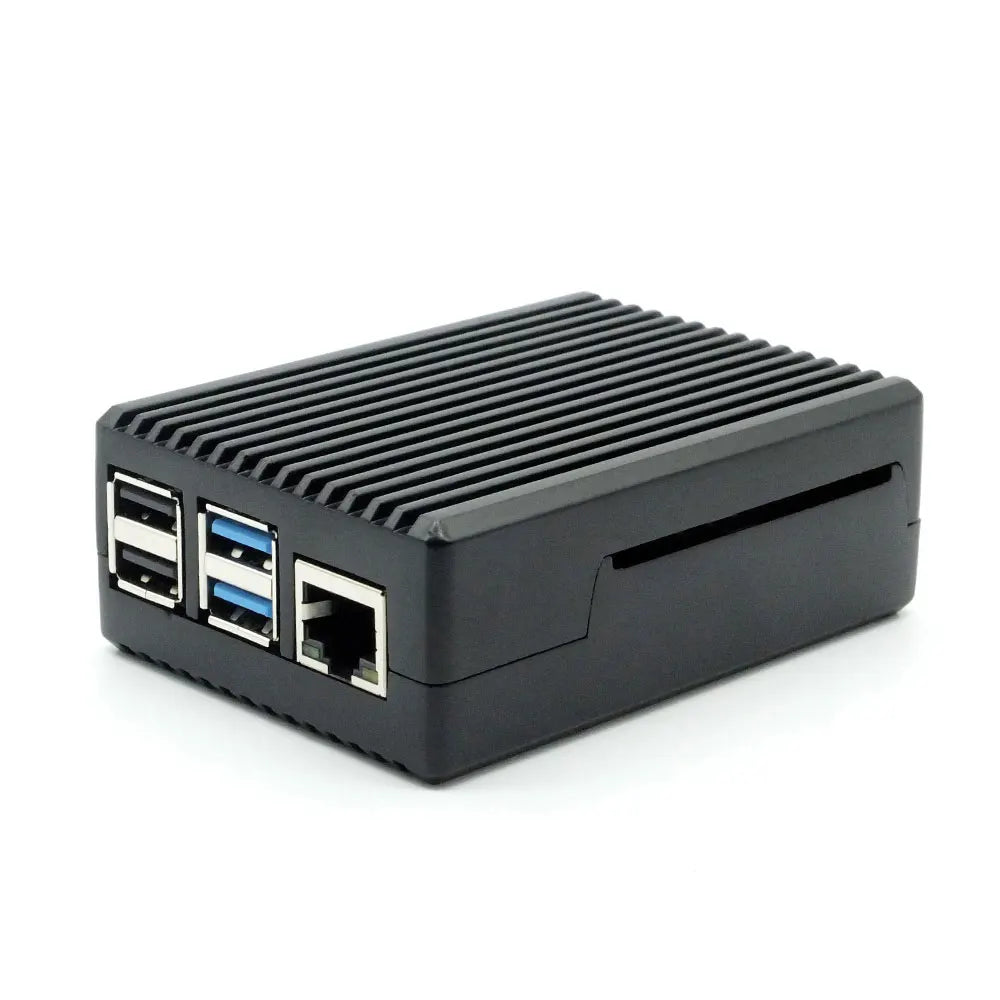 Raspberry Pi 4 Model B Black Dark Gray Aluminum Alloy Case Passive Cooling Shell Metal Enclosure Heat Dissipation for Pi 4