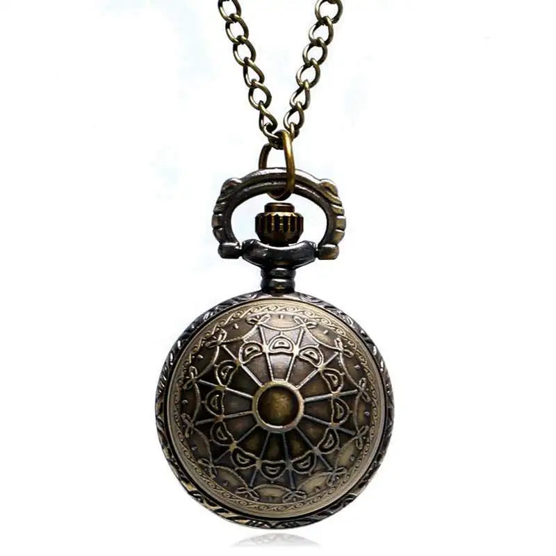 Luxury Golden Watch Ball Little Cute Quartz Pocket Watch Pendant Wings Necklace Gifts for Men Women Kids reloj 2022