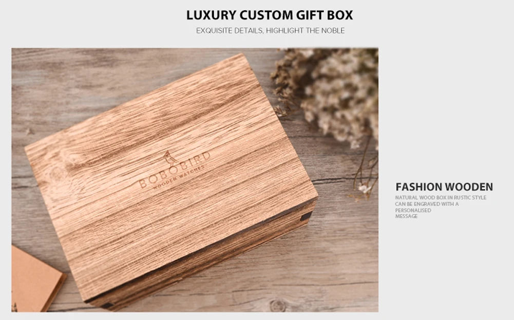 BOBO BIRD Hollow Sandalwood Men's Automatic Mechanical Watch Self-wind Wristwatch With Wood Box Dropshipping Personalized