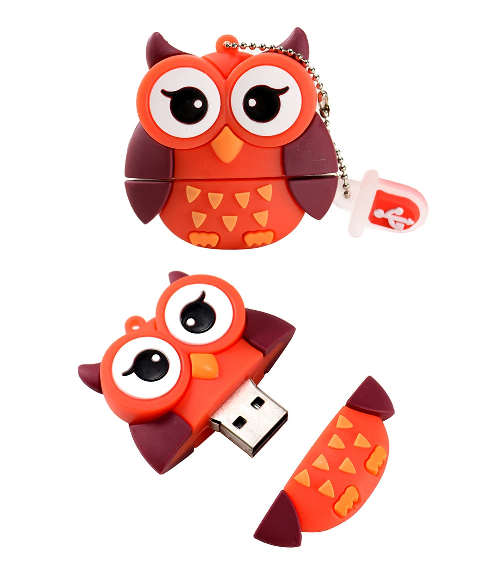 JASTER New Cute Cartoon USB 2.0 Flash Drive 64GB 32G Penguin U Disk 16GB Pen Drives 8G pendrive 4GB Gifts Key Chain Memory Stick
