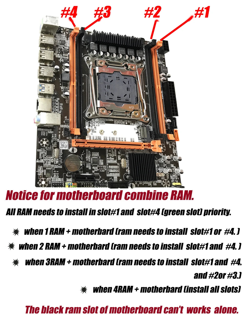 DDR4 2DDR4 DIMM Motherboard Set With Xeon E5 2620 V3 LGA2011-3 CPU 1 * 16GB = 16GB PC4 RAM 3200MHz DDR4 Memory RAM REG ECC