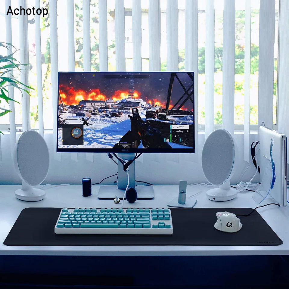 Cute Large Gaming Keyboard Mouse Pad XL Green Botany Computer Gamer Tablet pad Mousepad with Edge Locking Rubber Play Mice Mats