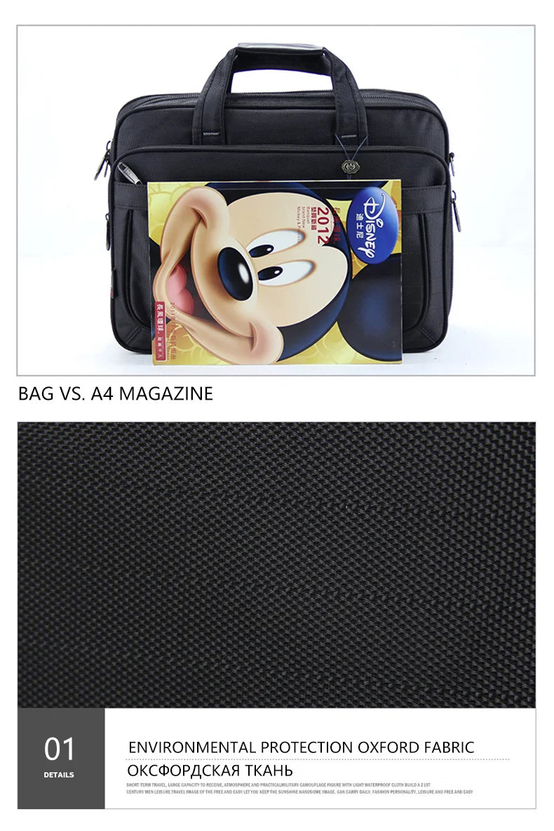 Men's Laptop Briefcase Brand Men Computer Handbags Waterproof Durable Nylon 15.6 Inch Laptops Bags Boys Shoulder Files Books Bag