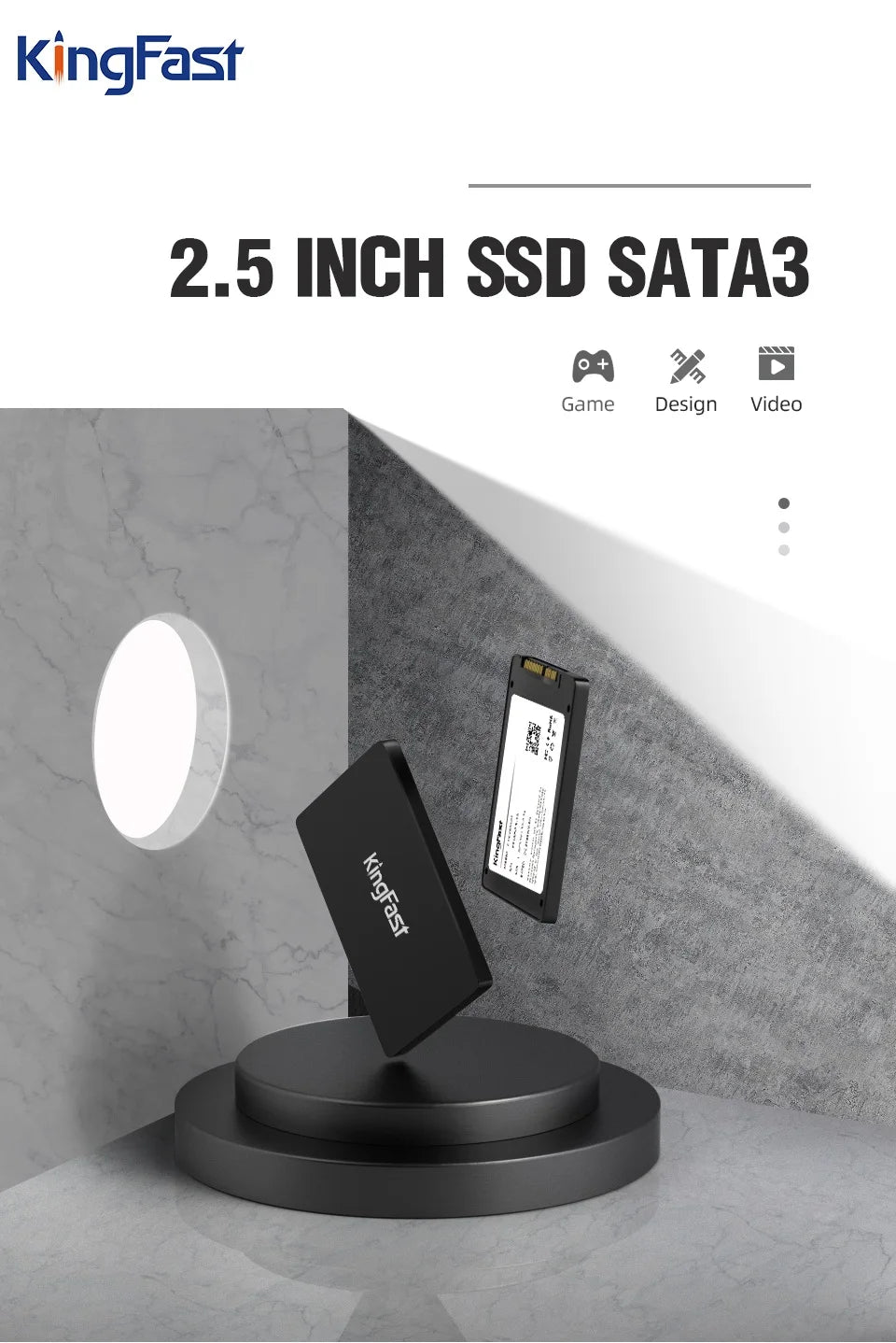 KingFast SSD SATA 1 TB 120 GB 128GB 240 GB 256GB 512GB 2TB HD SSD Hard Disk Internal Solid State Drive for Laptop Desktop PC