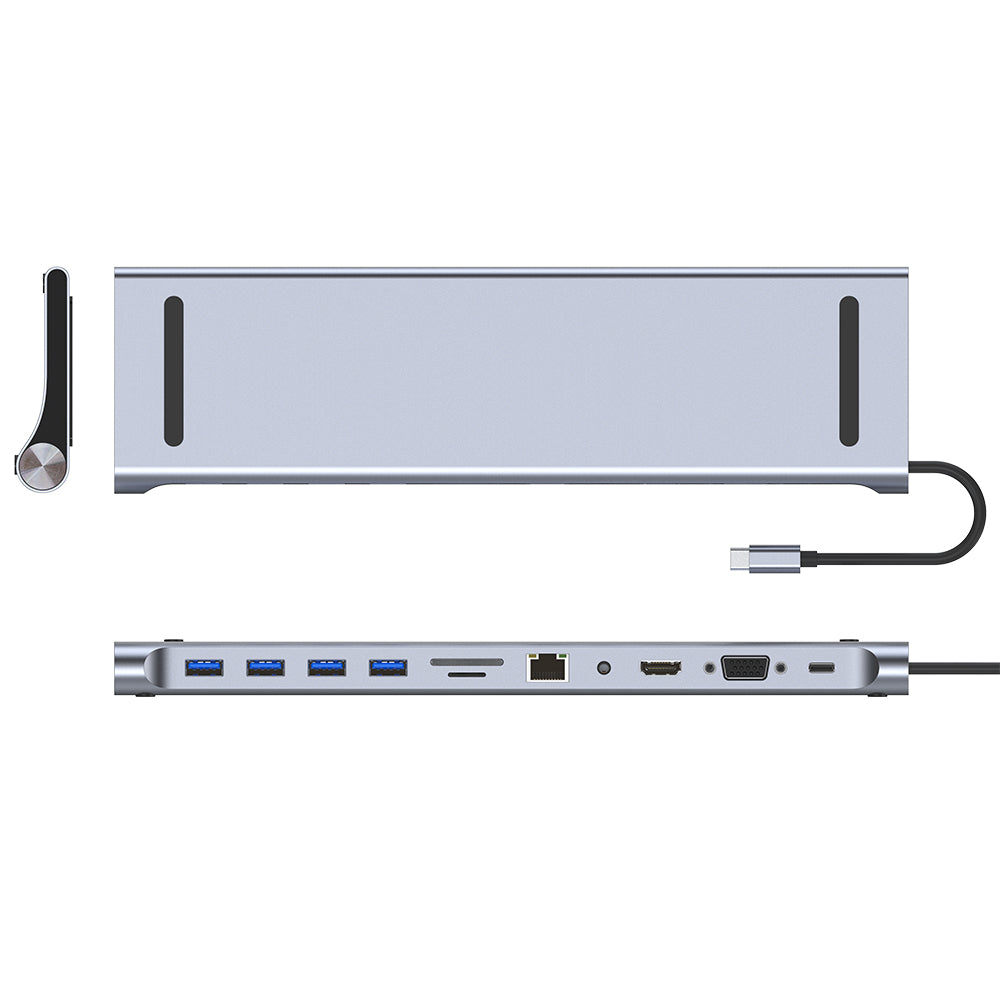 8/11/12-in-1 Type C Dock USB C Hub 3.0 Splitter Multiport Adapter 4K HDMI RJ45 SD/TF VGA HDMI PD for Laptop MacBook iPad xiaomi