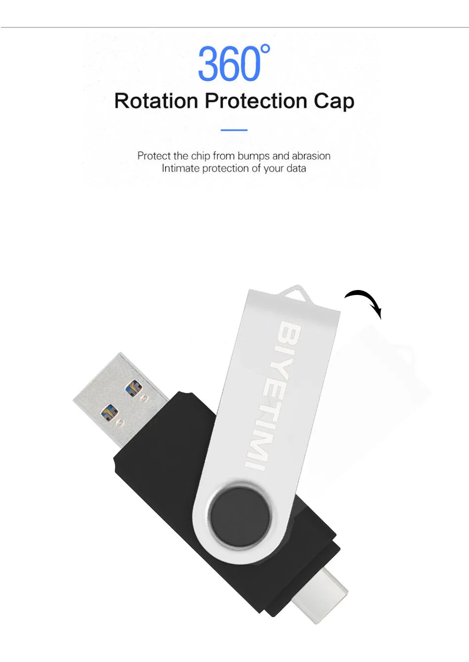Biyetimi Type C usb flash drive 128GB OTG 2.0 64GB pen drive 32GB real capacity usb флэш-накопител memory stick for phone ＆ cPC