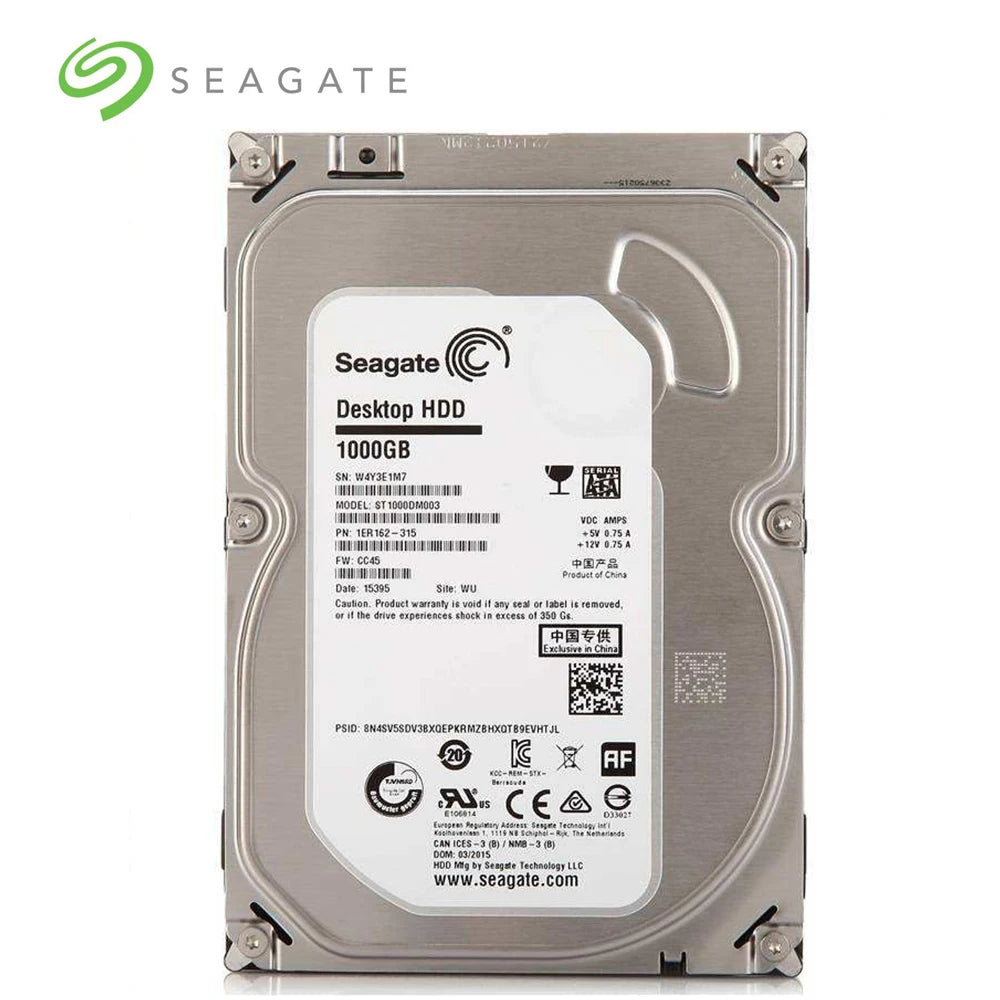 Seagate 1TB 2TB 3TB 4TB Desktop PC 3.5" Internal Mechanical Hard disk SATA 3Gb/s-6Gb/s HDD 5900-7200RPM 64MB/128MB Buffer(Used)