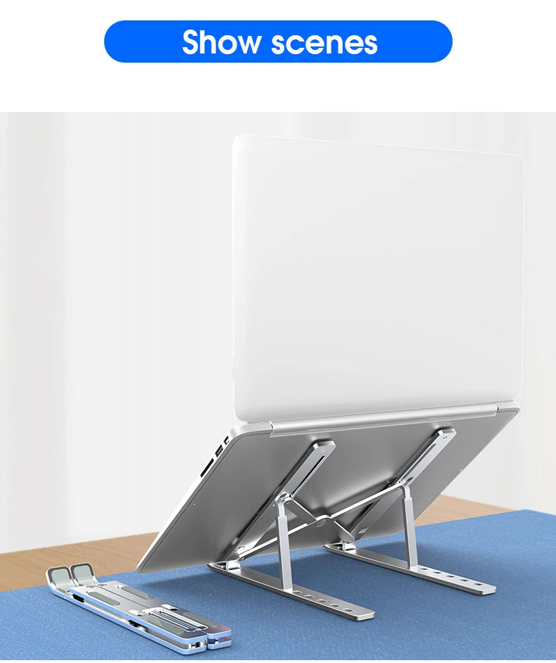 Adjustable Laptop Stand Aluminum For Macbook Computer PC iPad Tablet Table Support Notebook Stand Cooling Pad Laptop Holder Base