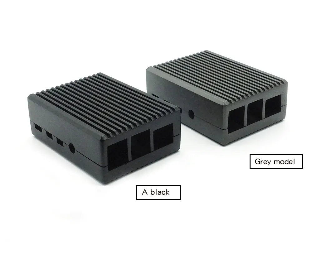 Raspberry Pi 4 Model B Black Dark Gray Aluminum Alloy Case Passive Cooling Shell Metal Enclosure Heat Dissipation for Pi 4