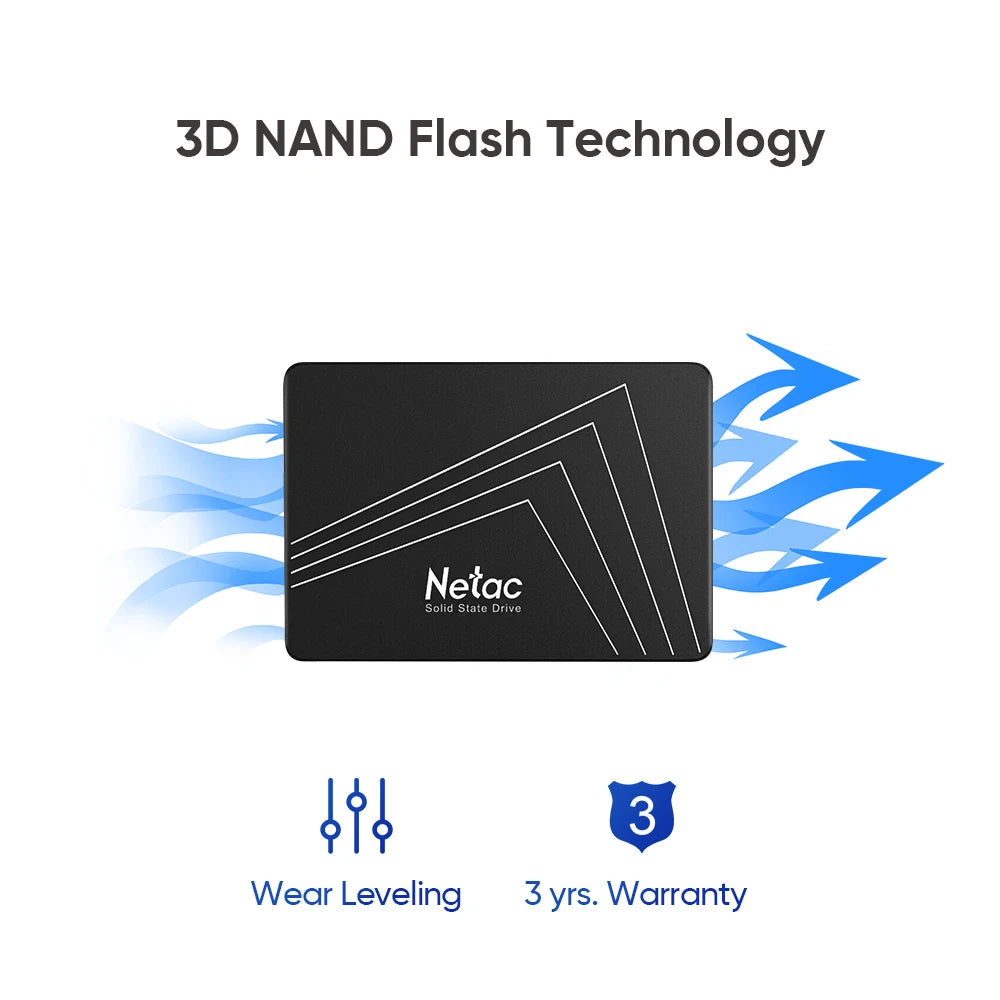 Netac SSD 1tb 2tb 2.5 Inch SSD SATA3 SATA 512gb 256gb 128gb 480gb Internal Solid State Hard Drive Disk for Laptop Desktop