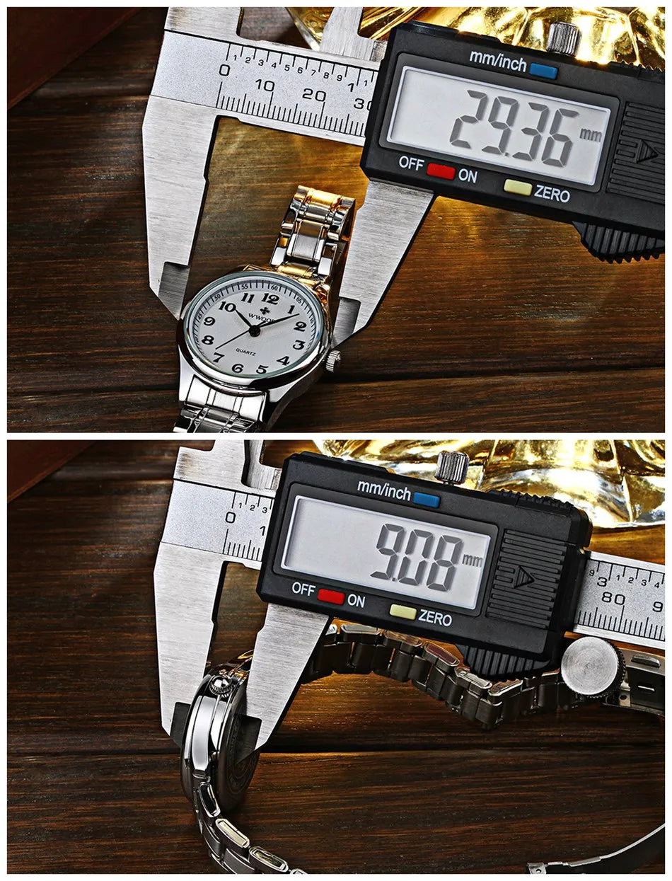 WWOOR Watch Women fashion Designer Style Quartz Casual Ladies Wrist Watch arabic numerals Small Bracelet Watches Stainless Steel