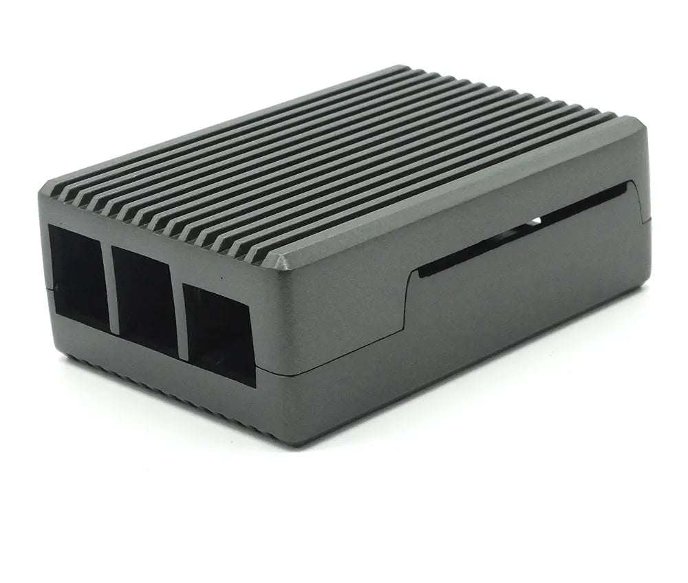 Raspberry Pi 4 Model B Black Dark Gray Aluminum Alloy Case Passive Cooling Shell Metal Enclosure Heat Dissipation for Pi 4