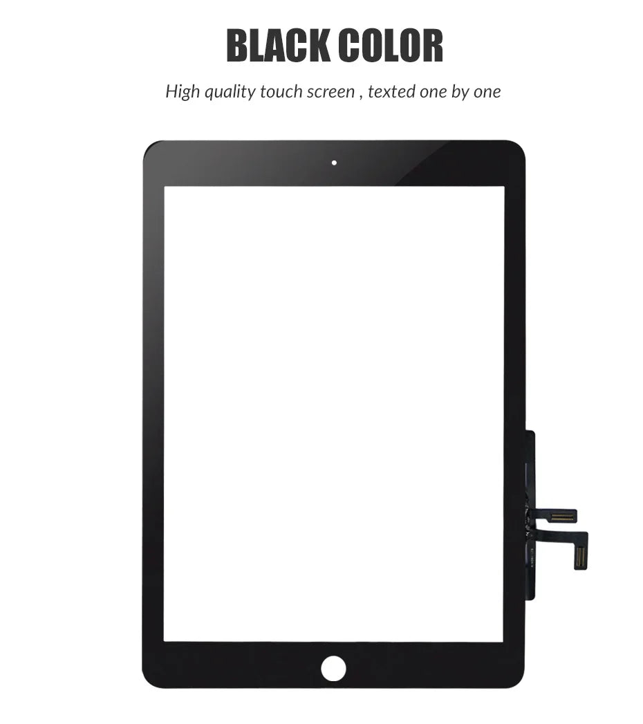 New For iPad Air 1 iPad 5 LCD Outer Touch Screen Digitizer Front Sensor Glass Display Panel Replacement A1474 A1475 A1476