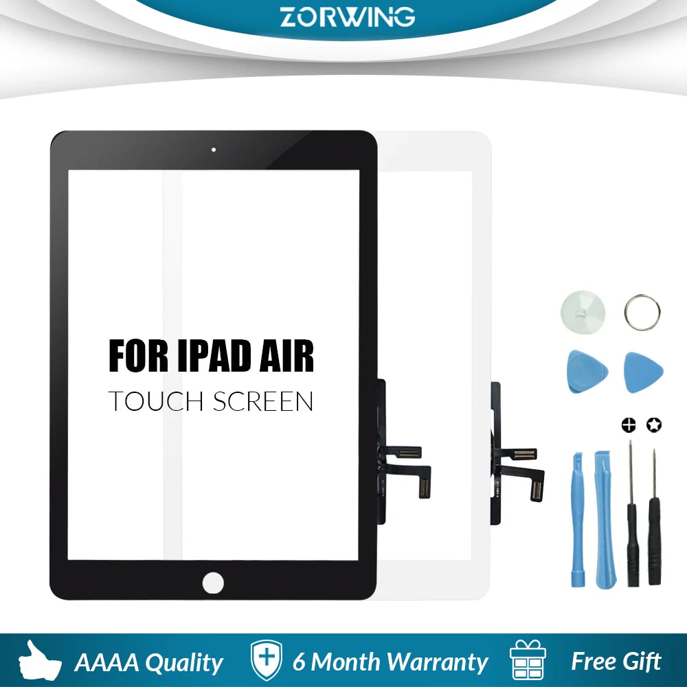 New For iPad Air 1 iPad 5 LCD Outer Touch Screen Digitizer Front Sensor Glass Display Panel Replacement A1474 A1475 A1476