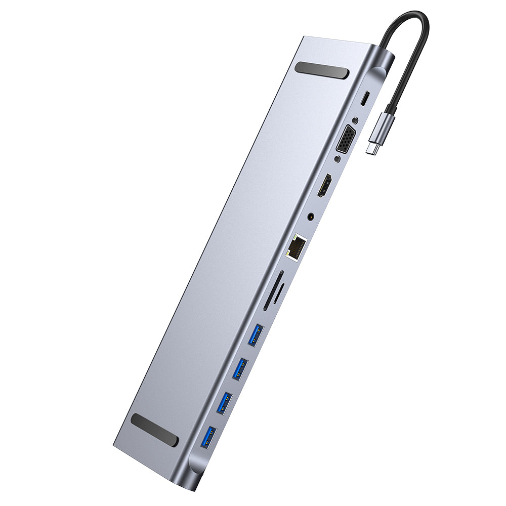 8/11/12-in-1 Type C Dock USB C Hub 3.0 Splitter Multiport Adapter 4K HDMI RJ45 SD/TF VGA HDMI PD for Laptop MacBook iPad xiaomi