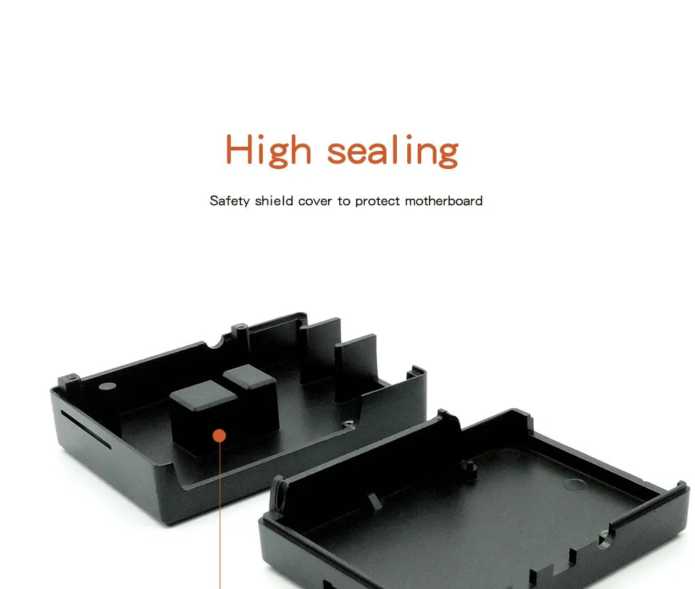 Raspberry Pi 4 Model B Black Dark Gray Aluminum Alloy Case Passive Cooling Shell Metal Enclosure Heat Dissipation for Pi 4