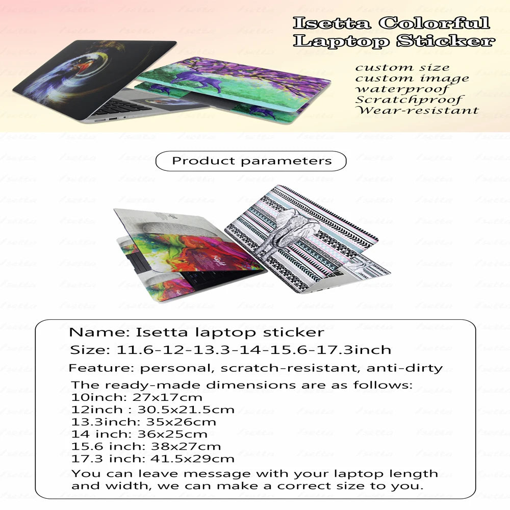 Animal Laptop Skin HP Protector 15.6 Cover Notebook Sticker Mackbook Art Decal for Dell Lenovo  Asus  Acer Customize Your Iamge