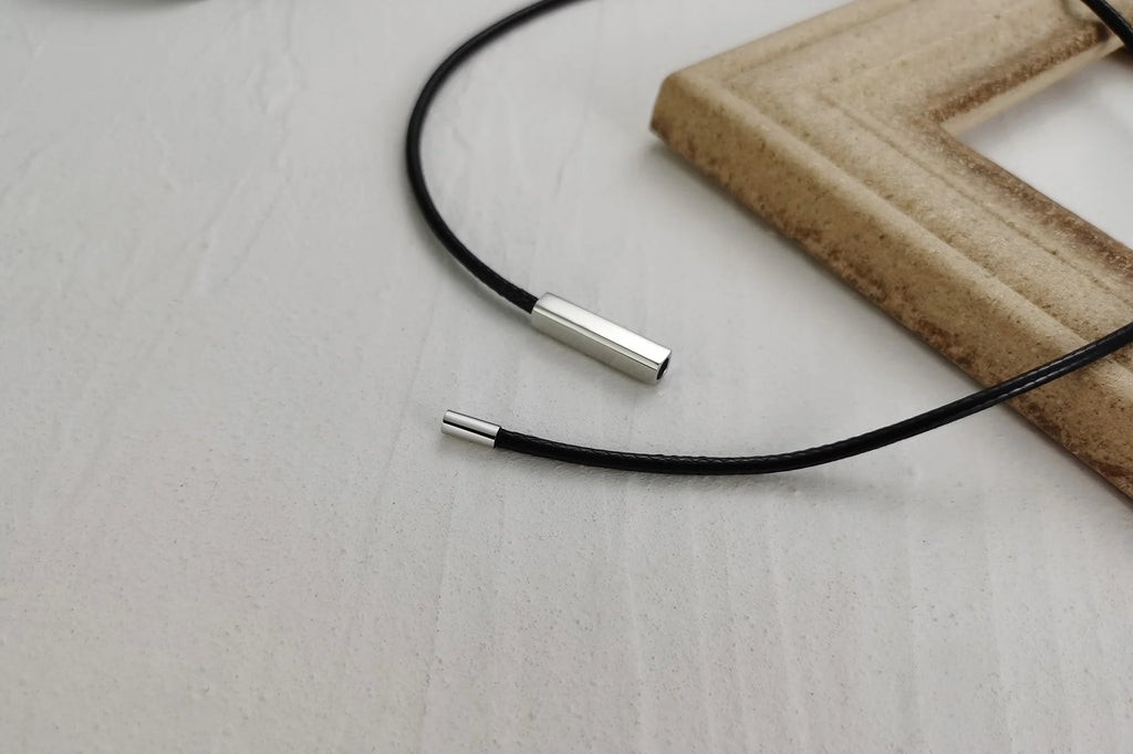 Choker for Men Black Rope Necklace with Magnetic buckle