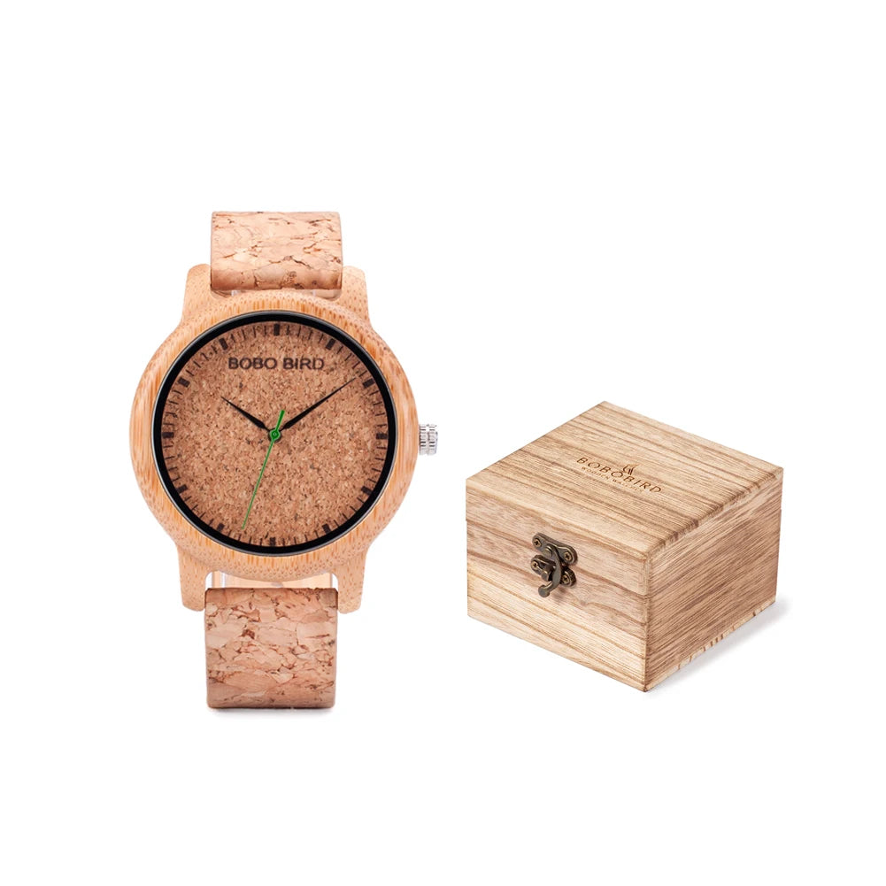 BOBO BIRD Simple Design Couple Watch Wood Wristwatch Men Women Customized Text on Box Lovers Gift Anniversary Christmas Gifts