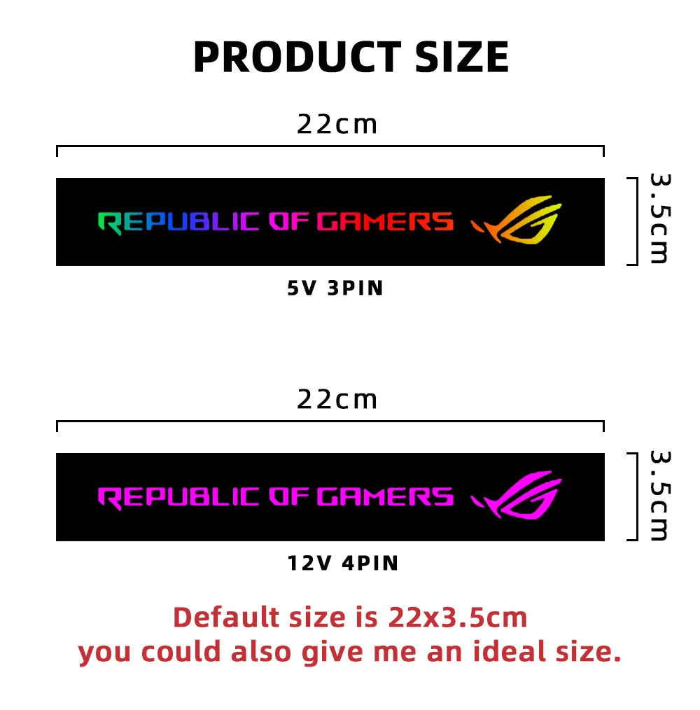 RGB GPU Side Panel Customizable A-RGB VGA Decoration Video Card Cover Customize 5V3PIN/12V4PIN AURA PC MOD PC Case MOD RTX GTX