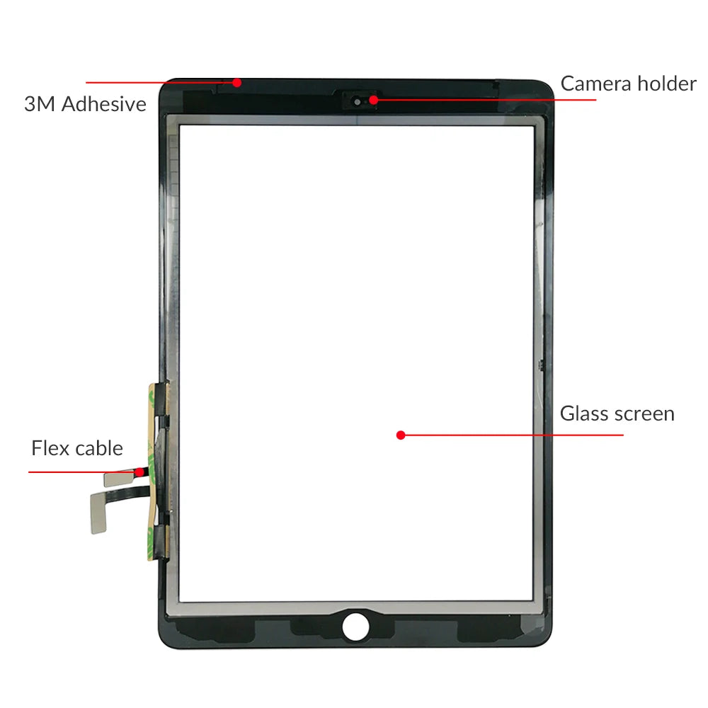 New For iPad Air 1 iPad 5 LCD Outer Touch Screen Digitizer Front Sensor Glass Display Panel Replacement A1474 A1475 A1476