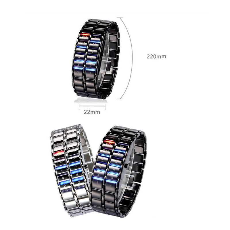 couple watches Binary LED Digital Quartz Wrist Watch Fashion Men's Watches Gift for Father's Day binary clock binary watch