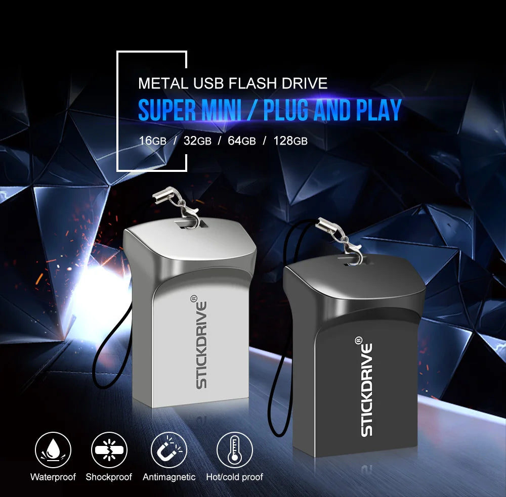 Hot Sale Mini USB Flash Drive 16GB 32GB 64GB 128GB 256GB Pen Drive Memory Stick  U Disk 16 32 64 128gb Pendrive small Gift