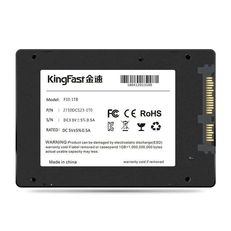 KingFast SSD SATA 1 TB 120 GB 128GB 240 GB 256GB 512GB 2TB HD SSD Hard Disk Internal Solid State Drive for Laptop Desktop PC