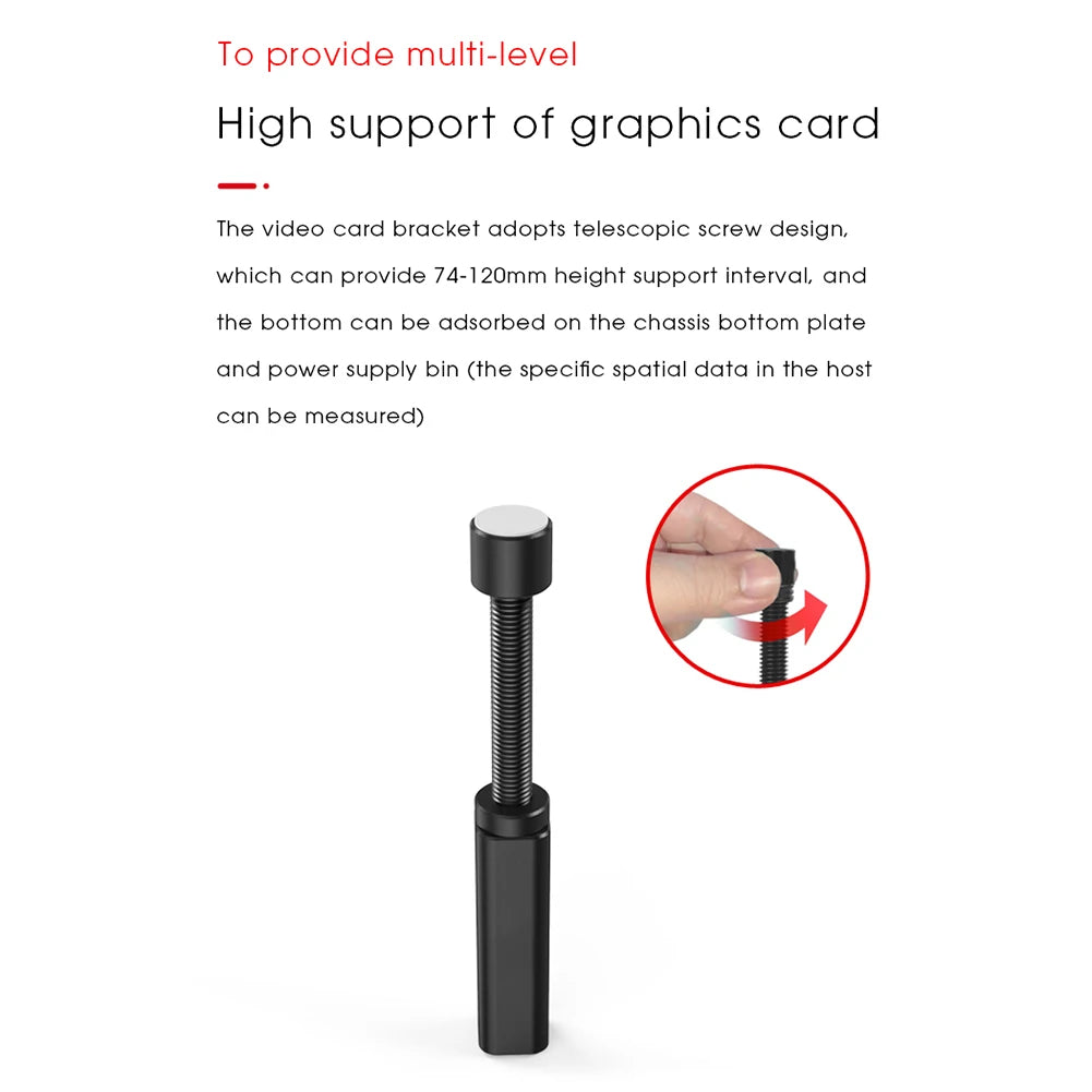 Graphics Card GPU Brace Support Adjustable Aluminum Alloy Video Card Sag Holder Bracket Jack Desktop PC Case Accessories
