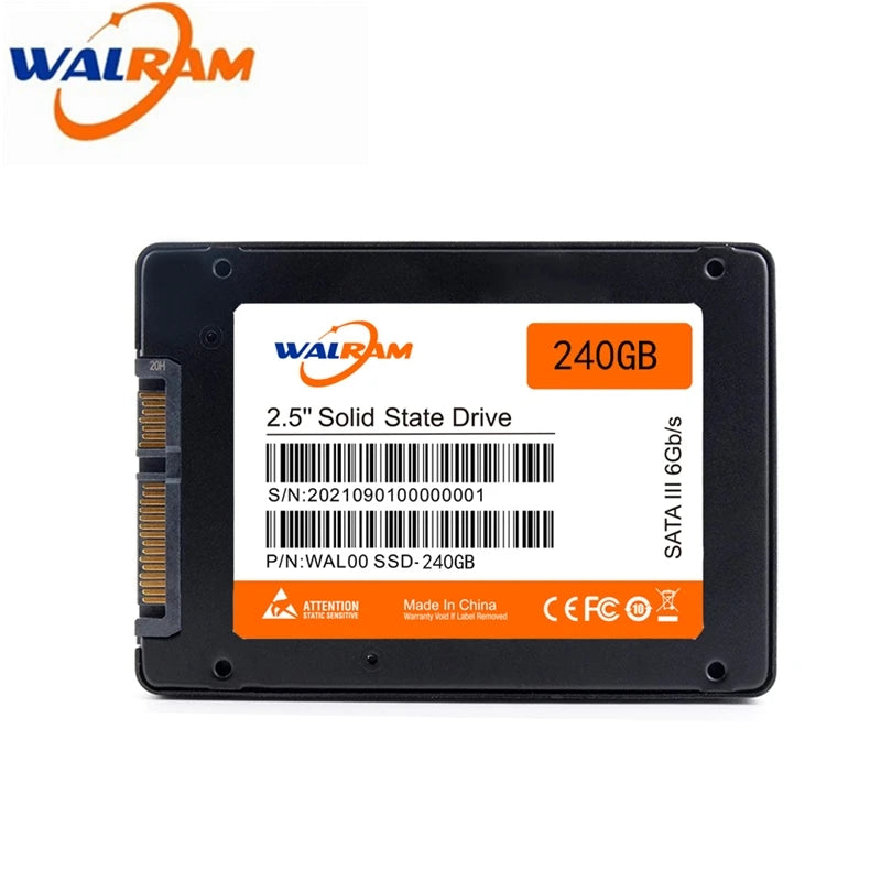 WALRAM Sata3 ssd 120GB 128GB 240GB 60GB 256GB 480GB 512gb 1TB Hdd 2.5 Hard Disk Disc Internal Solid State Drive ssd 120 gb